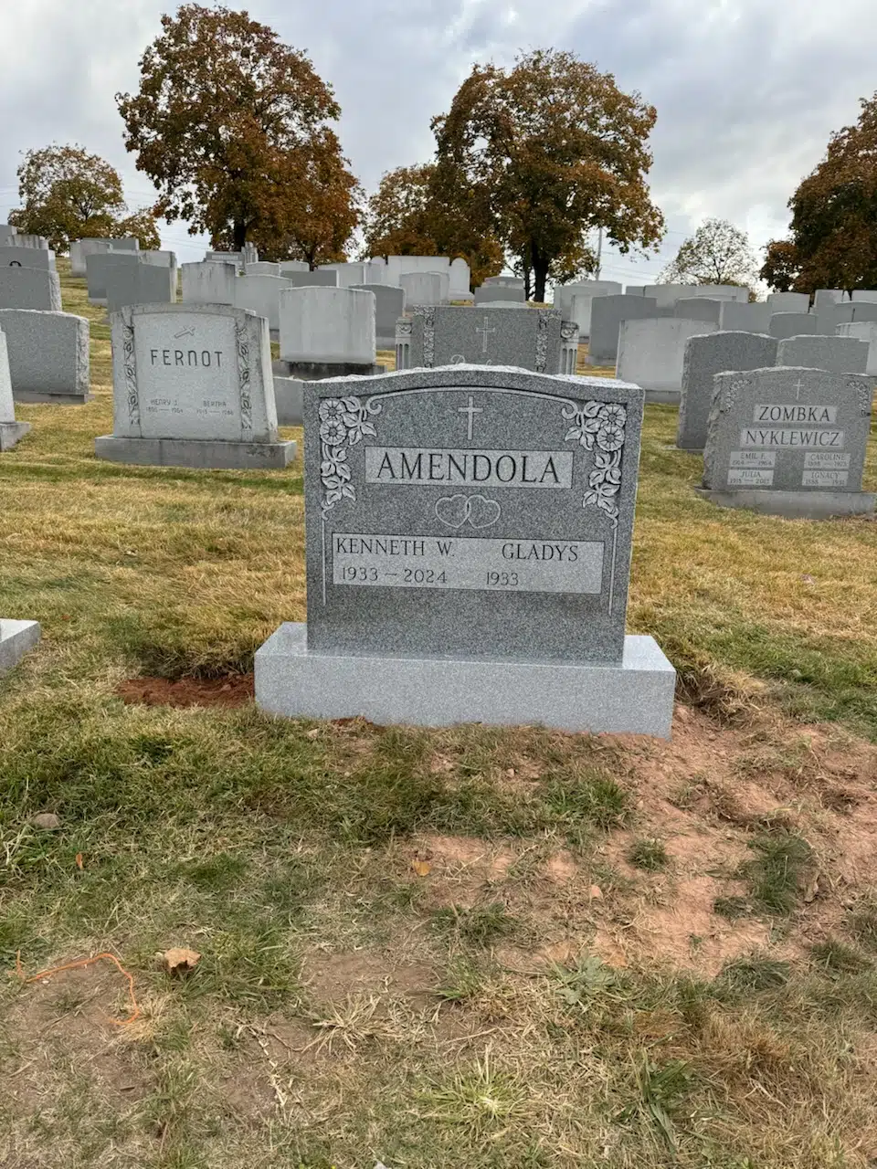 Granite Bench-Style Headstone hand-carved by Memorial Bench Shop in NJ — image 2