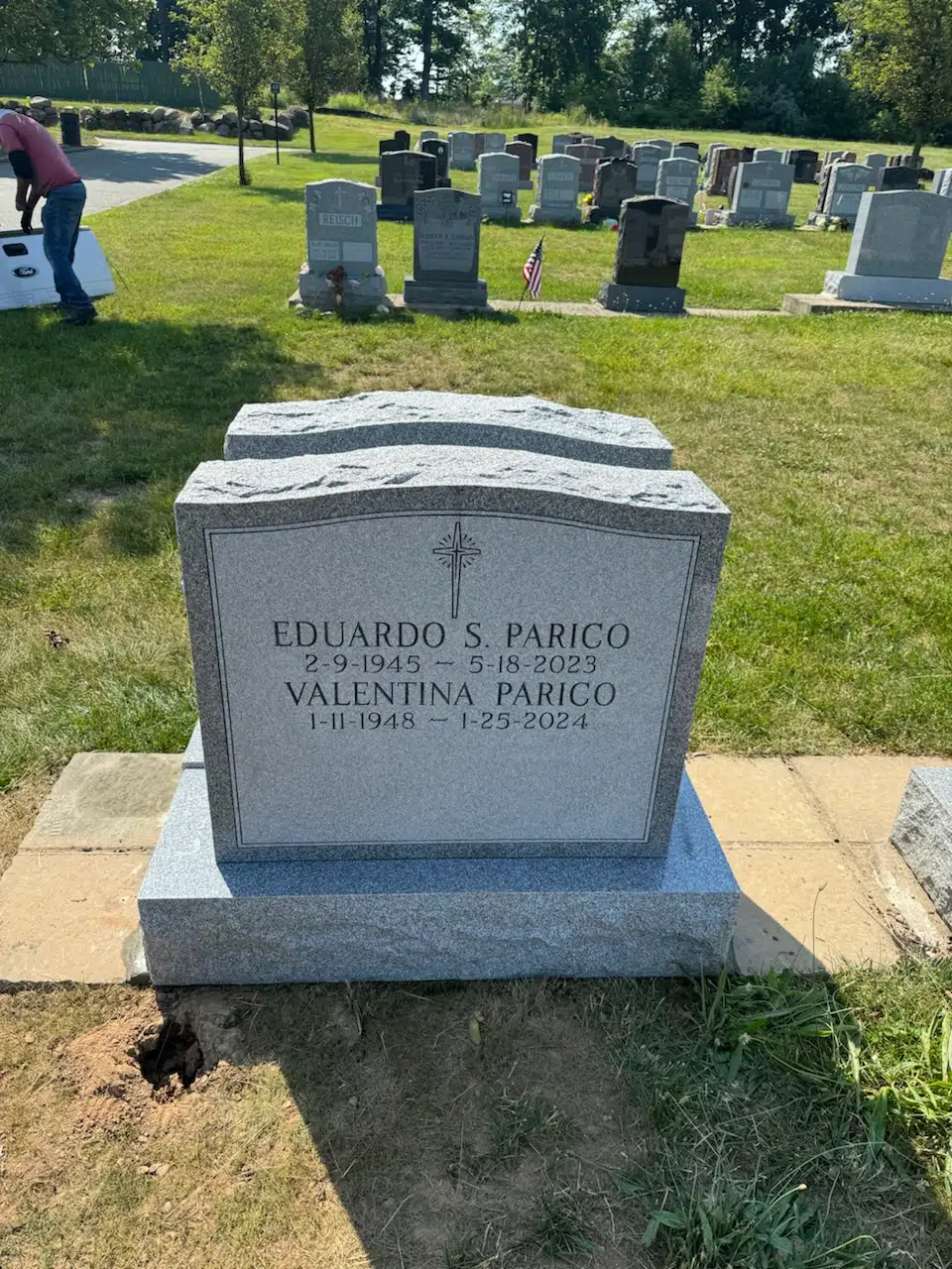 Granite Bench-Style Headstone hand-carved by Memorial Bench Shop in NJ — image 4